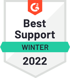 G2 Best Support Winter 2022 Badge